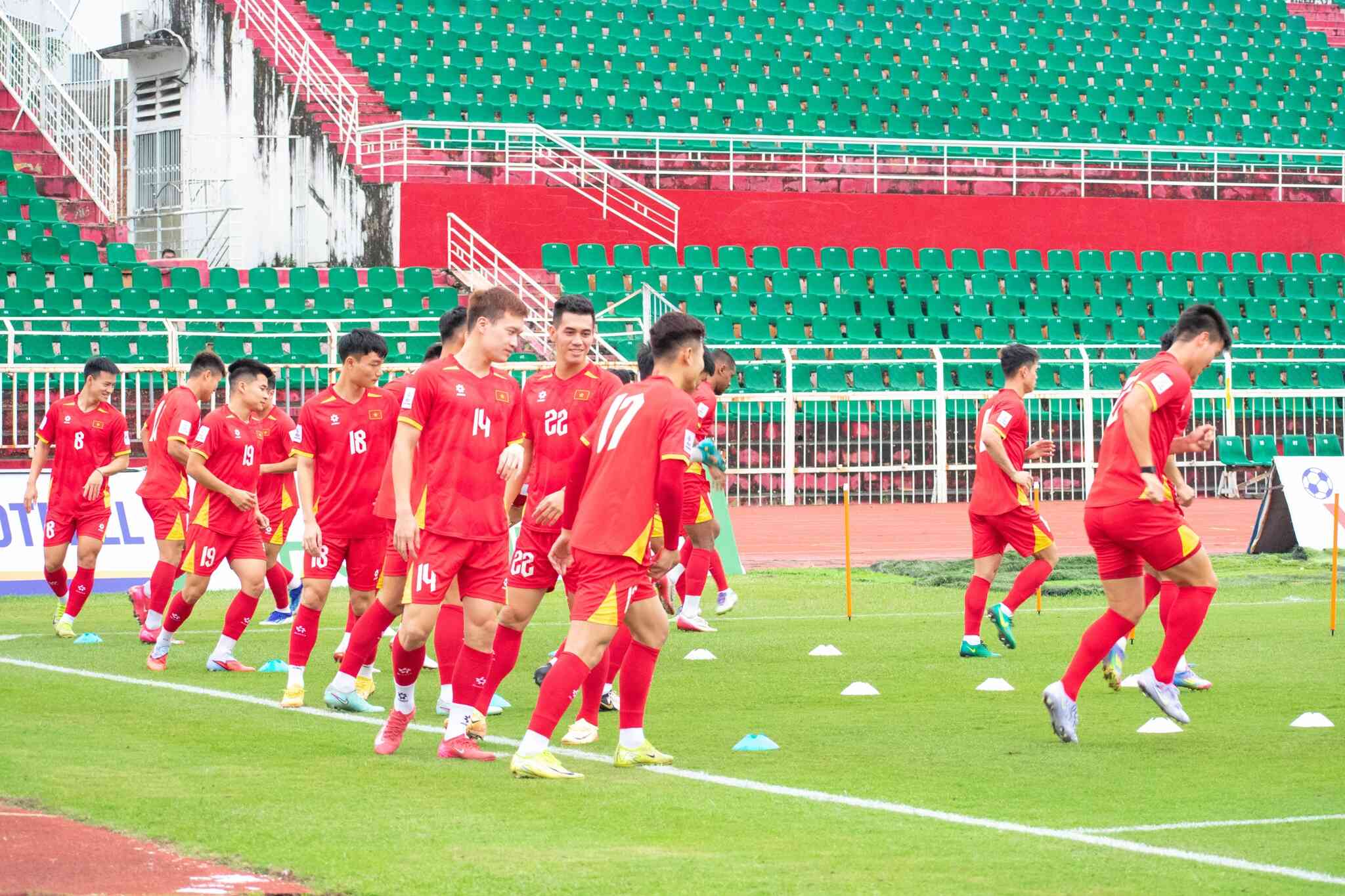 Buổi tập của đội tuyển Việt Nam trước trận gặp Nepal (lượt 4 bảng F Vòng loại thứ 3 Asian Cup 2027)