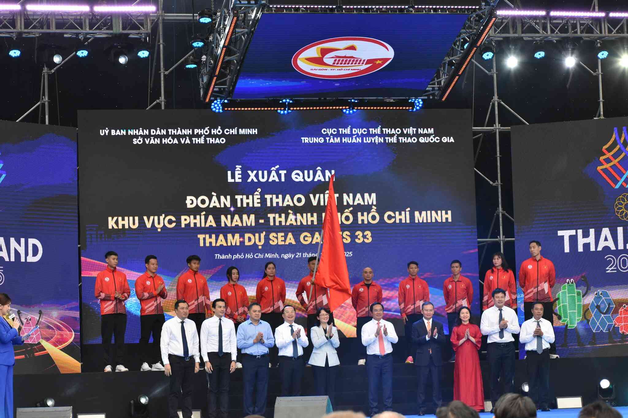 Lễ xuất quân Đoàn Thể thao Việt Nam khu vực phía Nam dự SEA Games 33